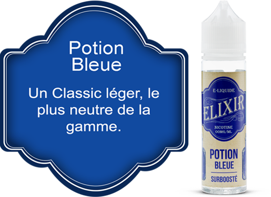 E-liquide Elixir Potion Bleue, un classic léger à la portée de tous